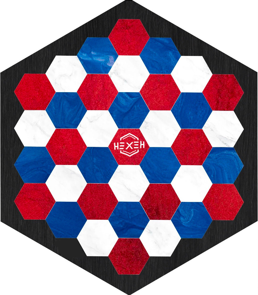 Custom Wood and Resin Hexa Board