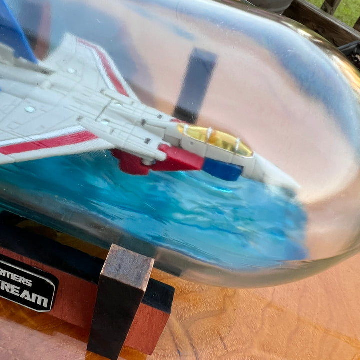Transformers Starscream Over Water Starship in a Bottle