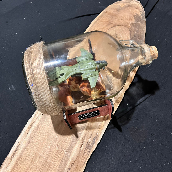 Halo Pelican Dropship Starship in a Bottle