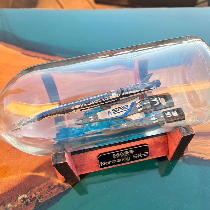 Mass Effect Normandy SR-2 Starship in a Bottle