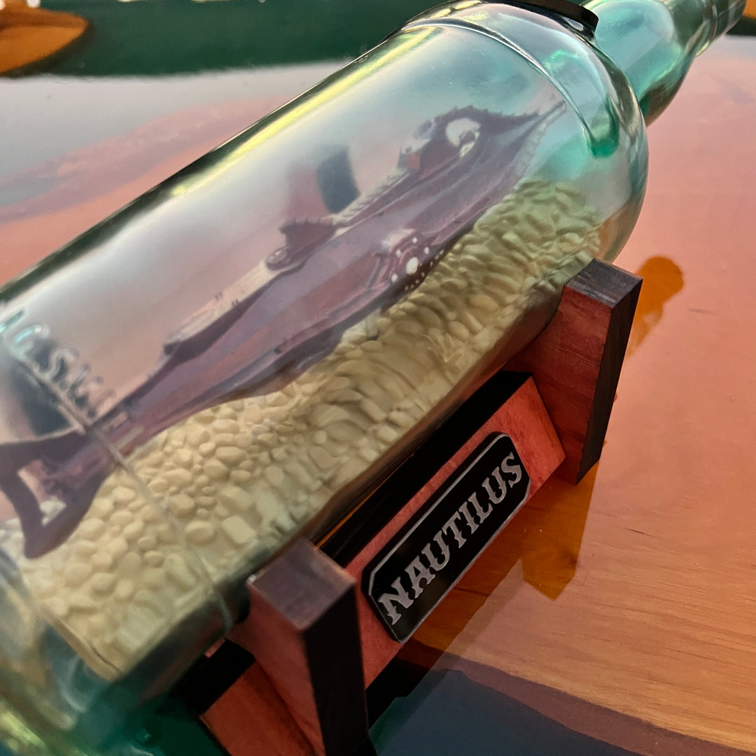 The Nautilus from 20,000 Leagues Under the Sea in a Wine Bottle