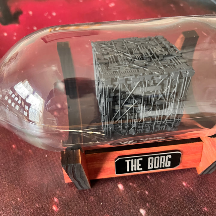 Star Trek Lighted Borg Cube Starship in a Bottle