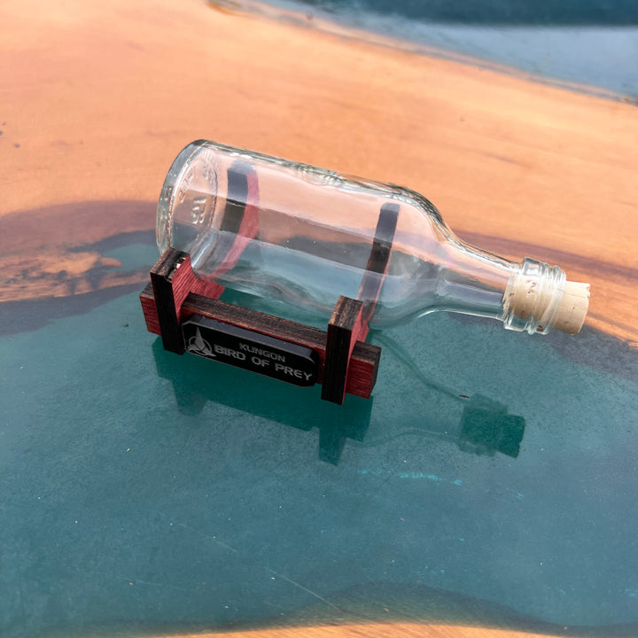 Star Trek Bird of Prey  Cloaked in a Shot Bottle