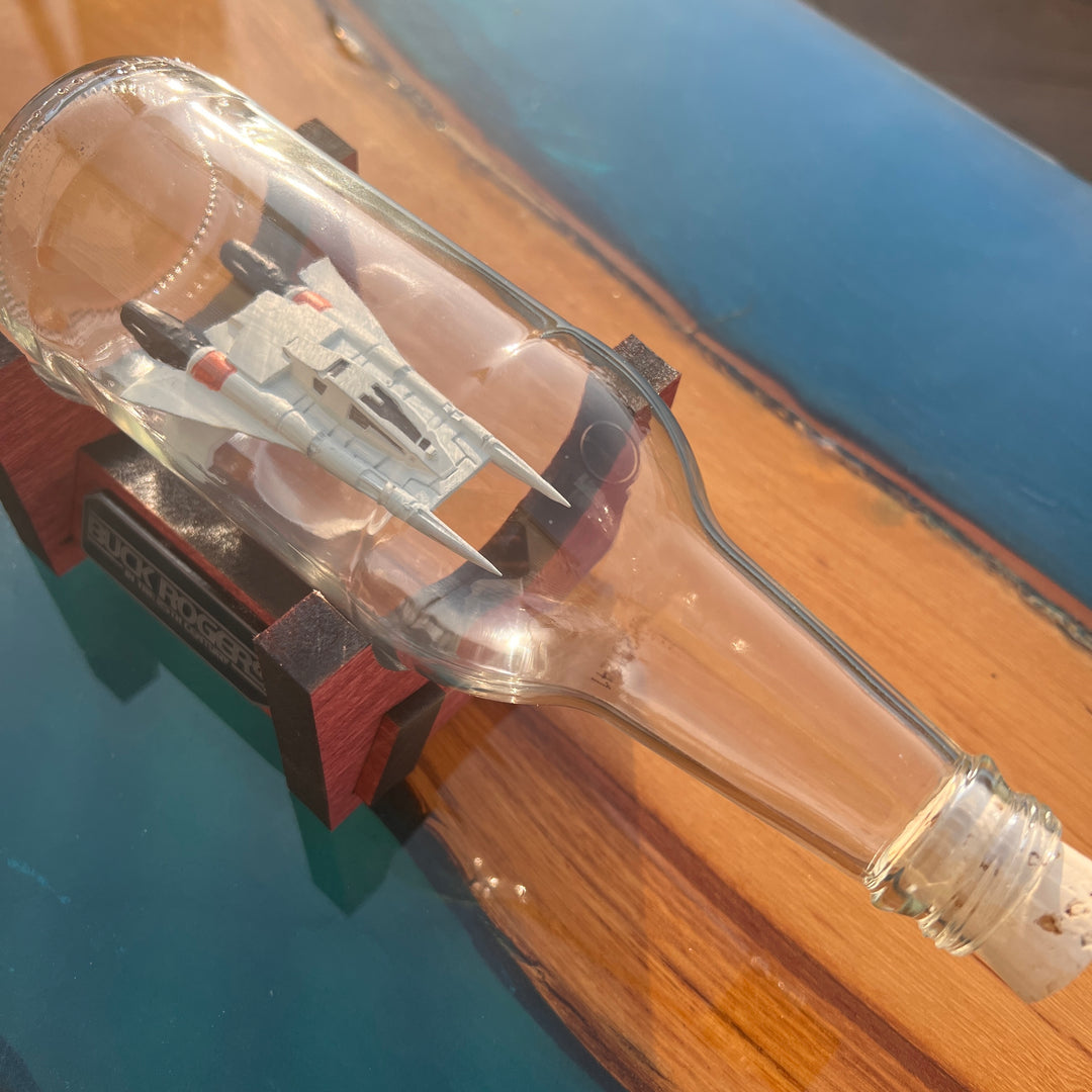 Buck Rogers Thunderfighter Starship in a Bottle