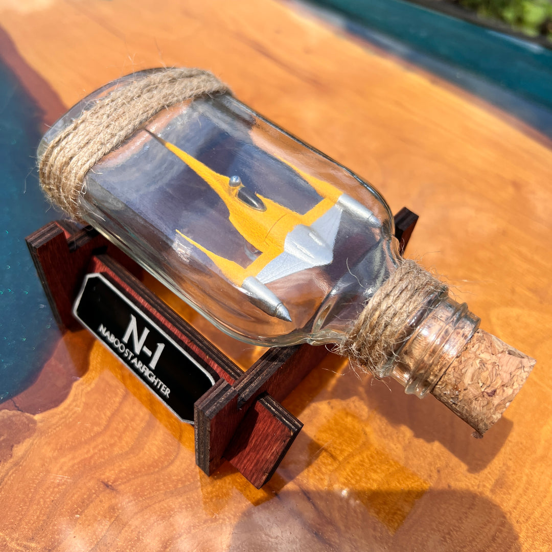 Naboo N-1 Starfighter Starship in a Bottle