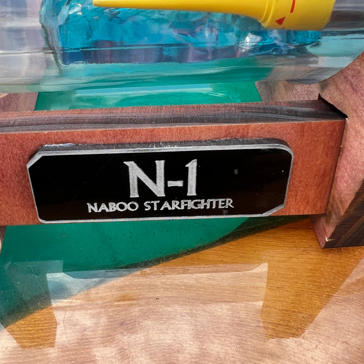 Naboo N-1 Starfighter Starship in a Wine Bottle