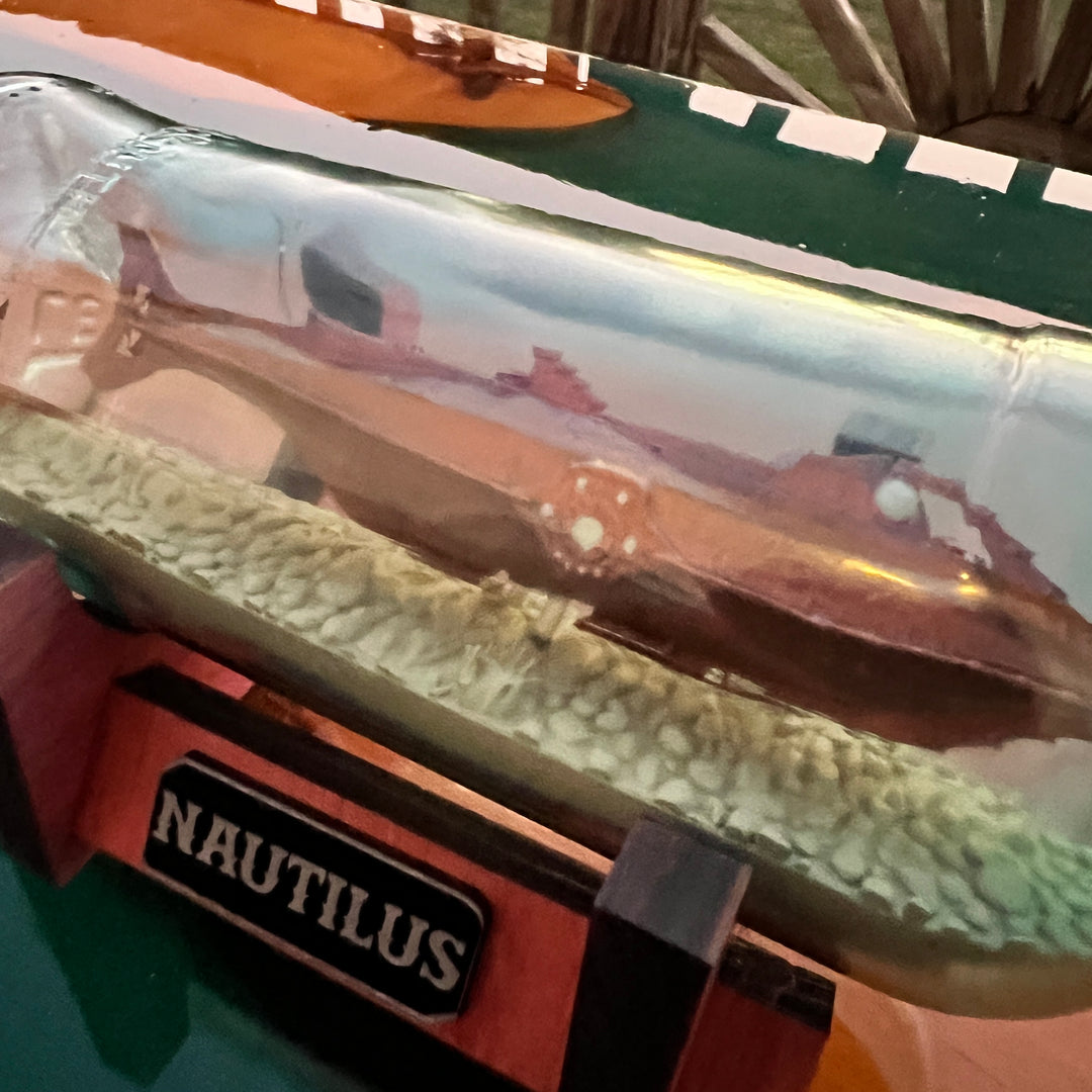 The Nautilus from 20,000 Leagues Under the Sea in a Wine Bottle