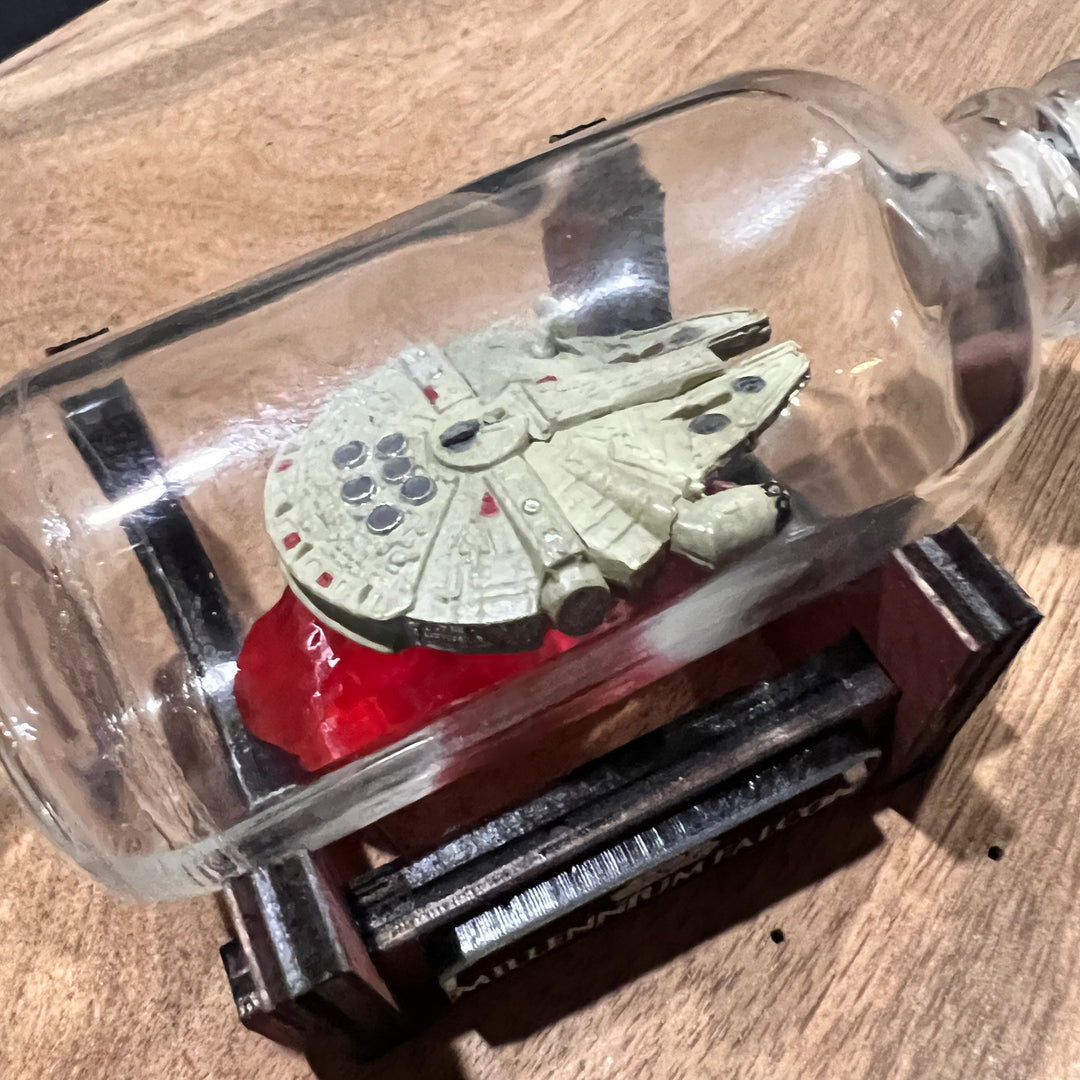 Star Wars Millennium Falcon Starship in a Shot Bottle