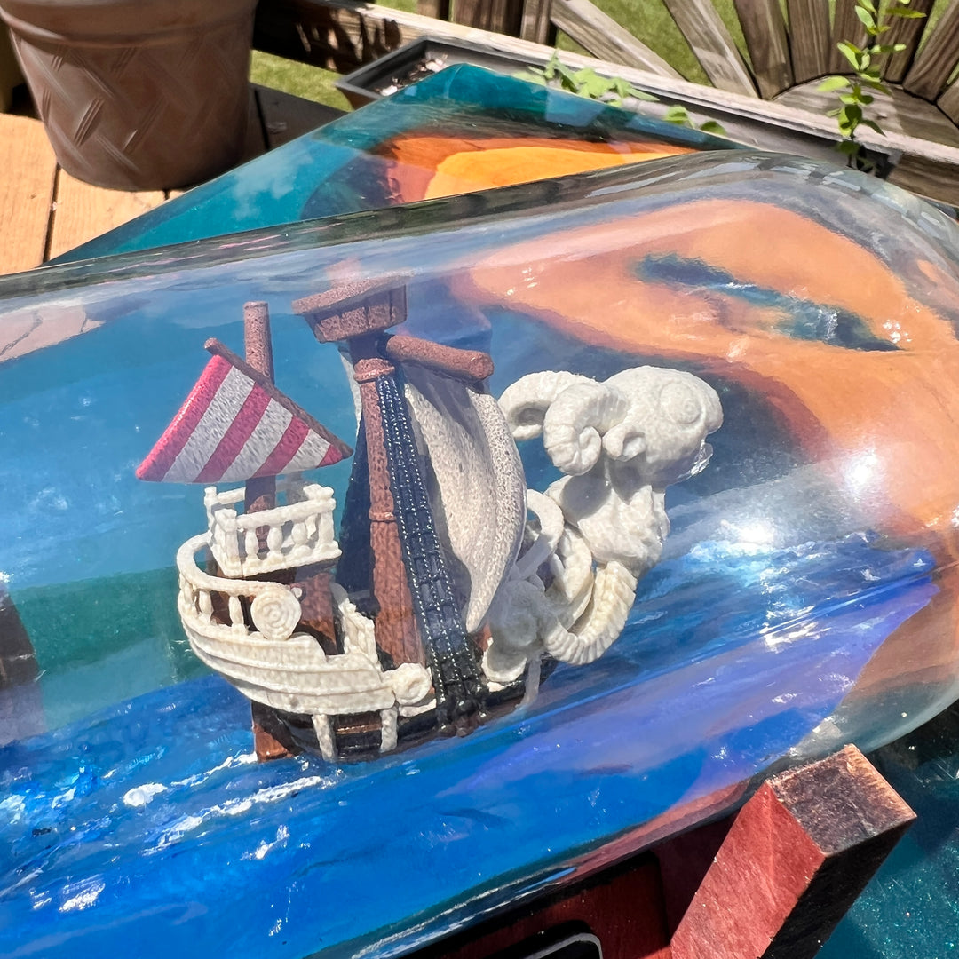 One Piece Going Merry Starship in a Bottle