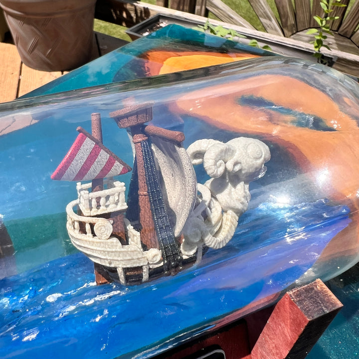 One Piece Going Merry Starship in a Bottle