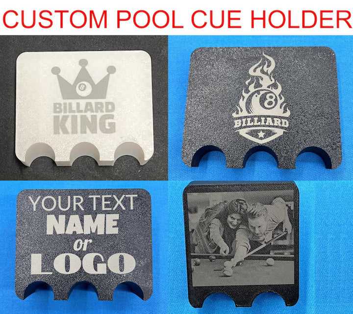 Custom 3D Printed Pool Cue Holder Claw Customized with Your Photos, Graphics or Text