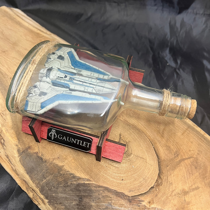 Star Wars Mandalorian Gauntlet Starship in a Bottle
