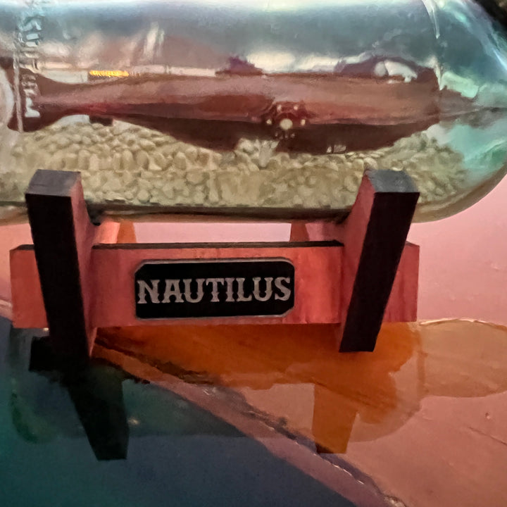 The Nautilus from 20,000 Leagues Under the Sea in a Wine Bottle