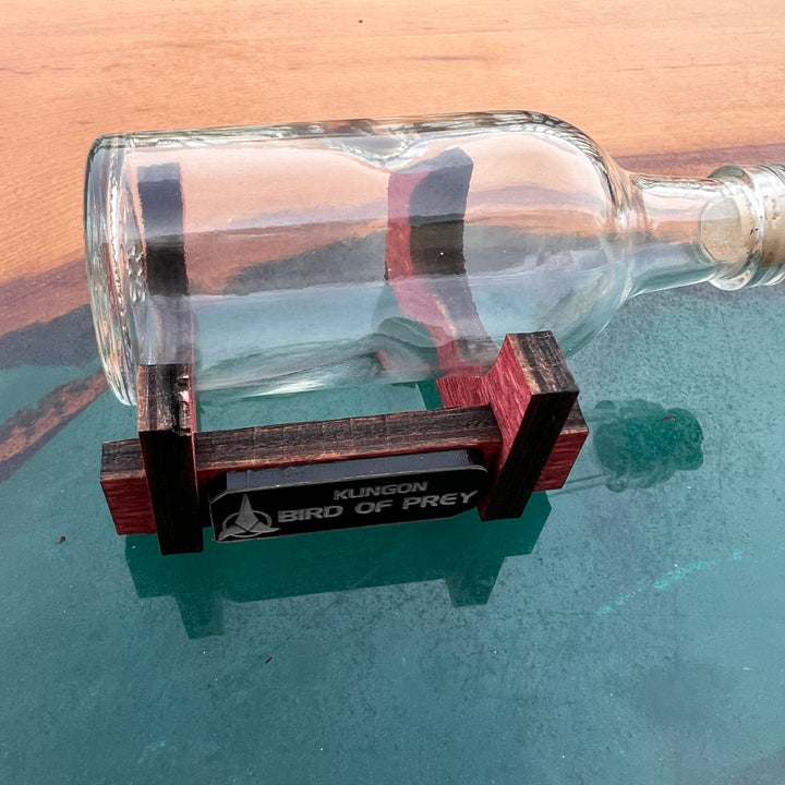 Star Trek Bird of Prey  Cloaked in a Shot Bottle