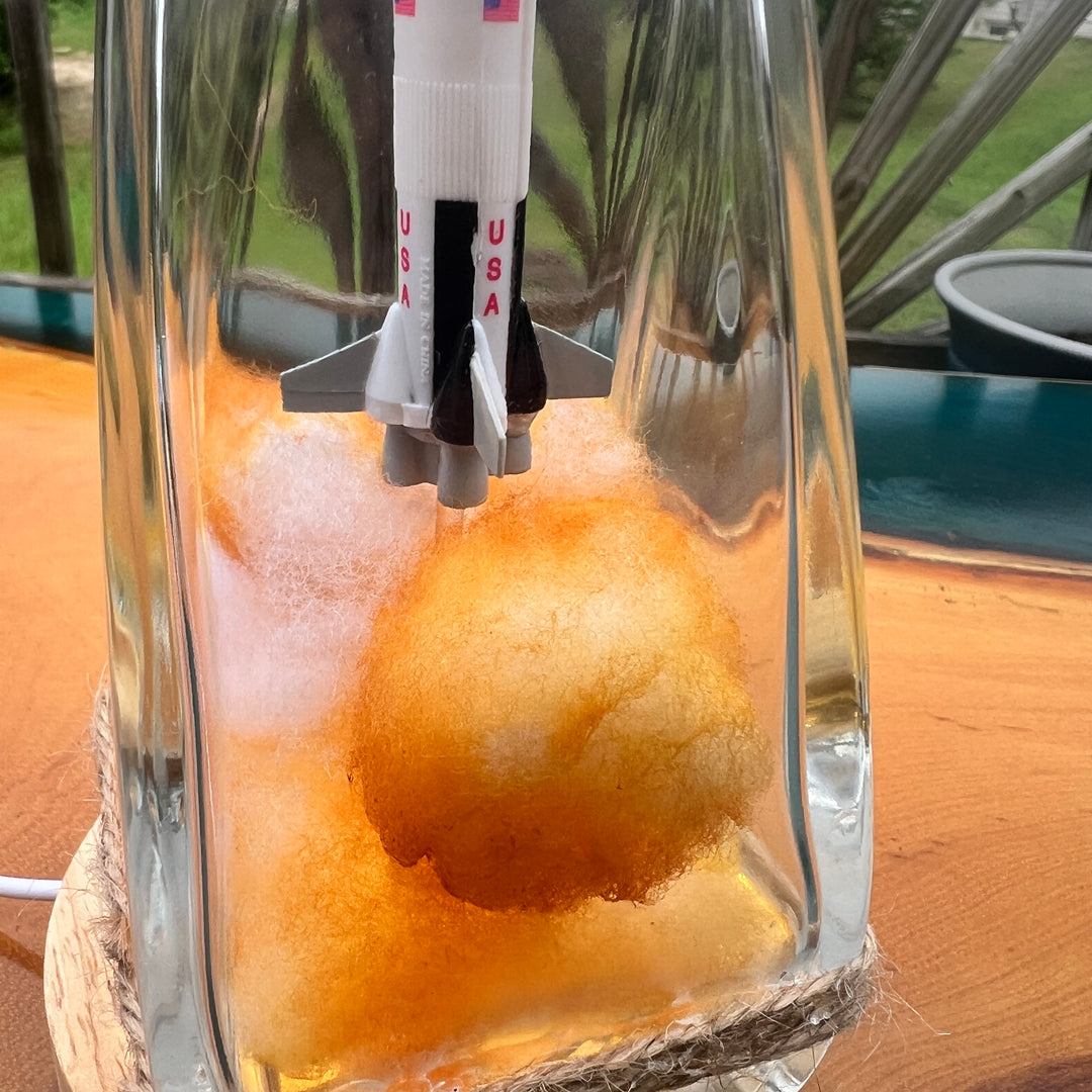 Saturn V Rocket Launch in a Bottle