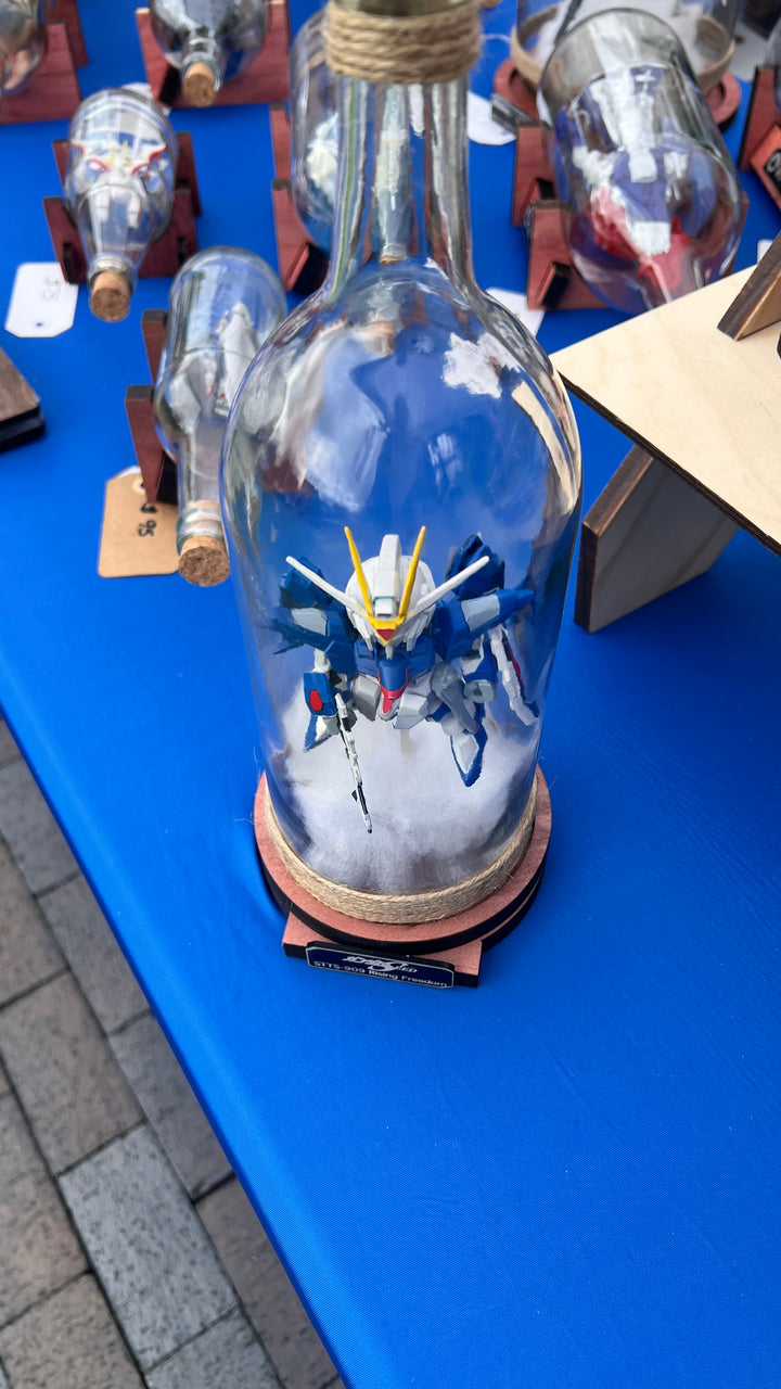 Gundam Rising Freedom Starship in a Bottle