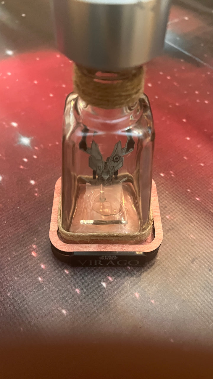 Star Wars Prince Xizor Virago Starship in Bottle