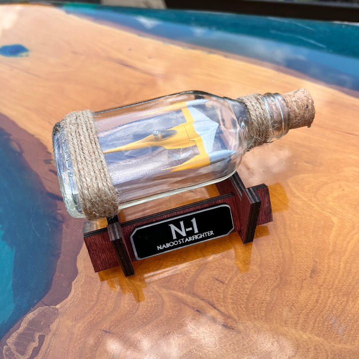 Naboo N-1 Starfighter Starship in a Bottle