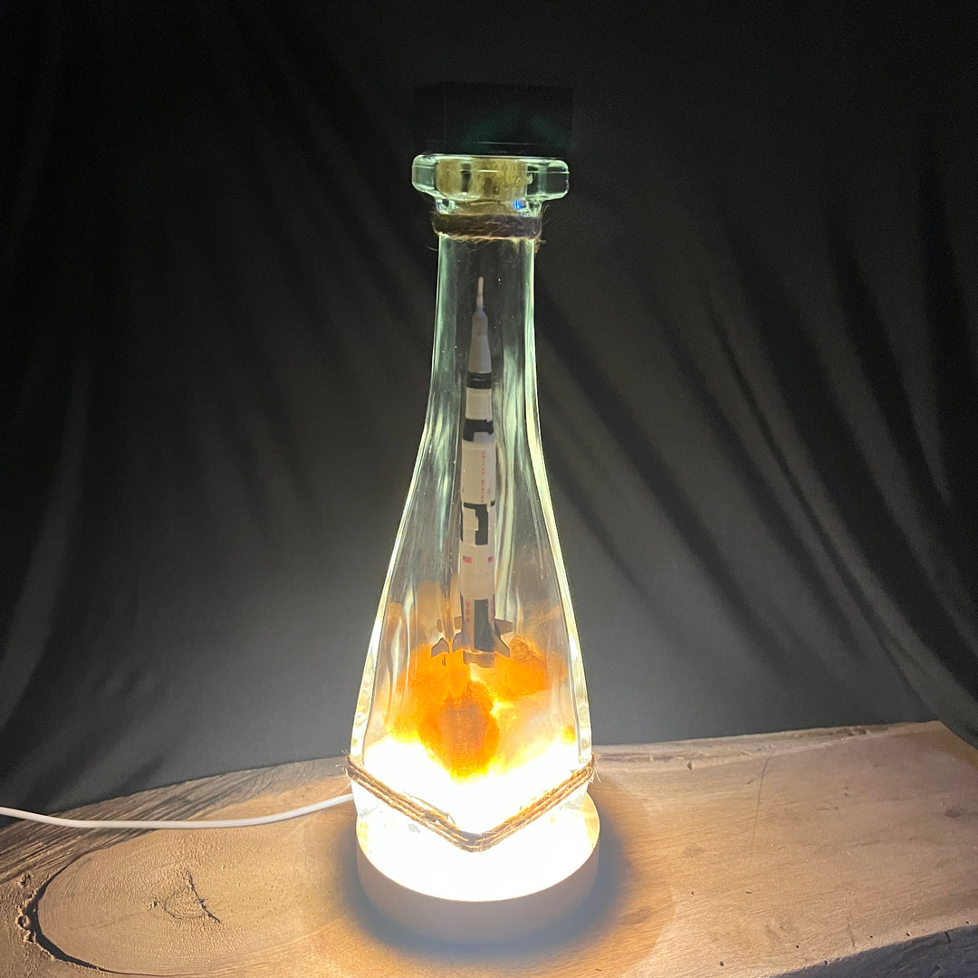 Saturn V Rocket Launch in a Bottle