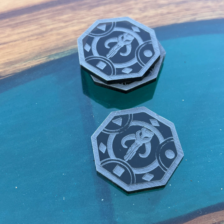 Custom Logo Sabacc Acrylic Credit Chips x14