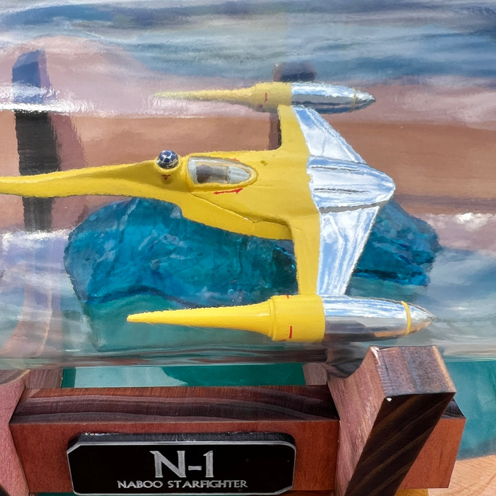 Naboo N-1 Starfighter Starship in a Wine Bottle
