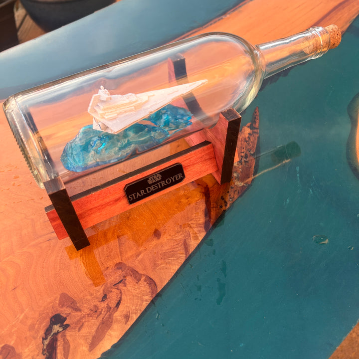 Star Wars Imperial Star Destroyer in a Wine Bottle