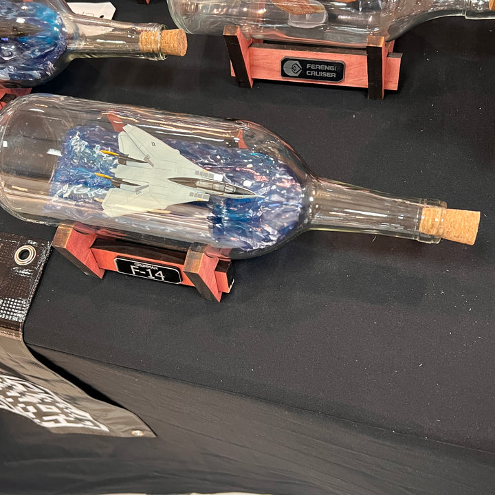 Jolly Roger’s F-14 Tomcat Over Water in a Bottle