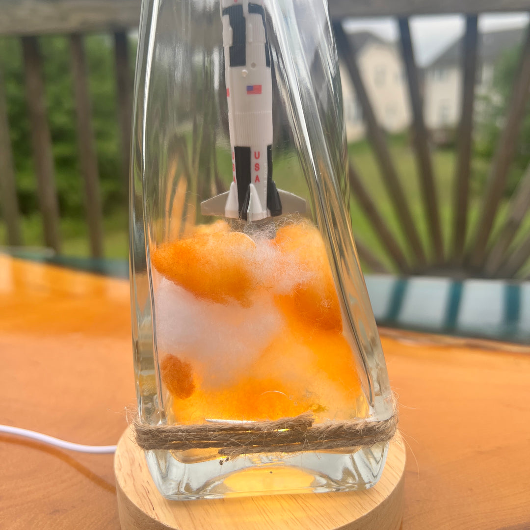 Saturn V Rocket Launch in a Bottle