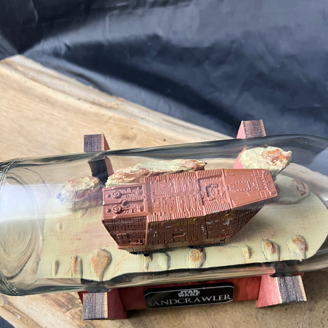 Star Wars Sandcrawler in a Wine Bottle