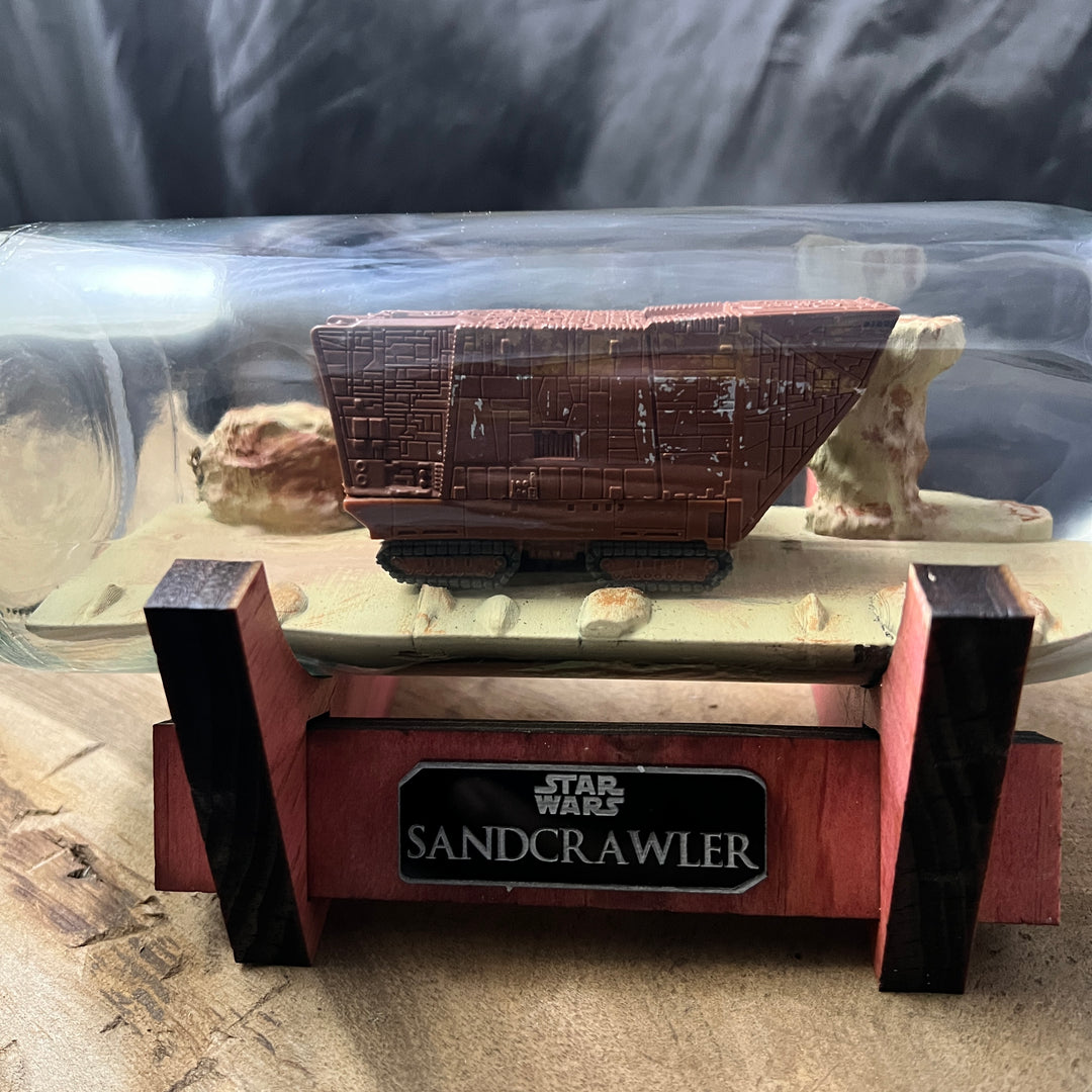 Star Wars Sandcrawler in a Wine Bottle