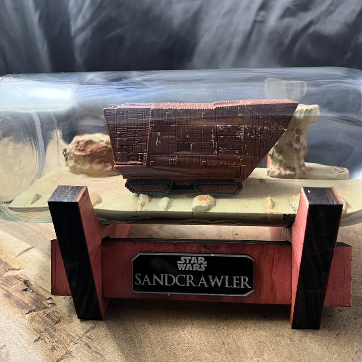 Star Wars Sandcrawler in a Wine Bottle