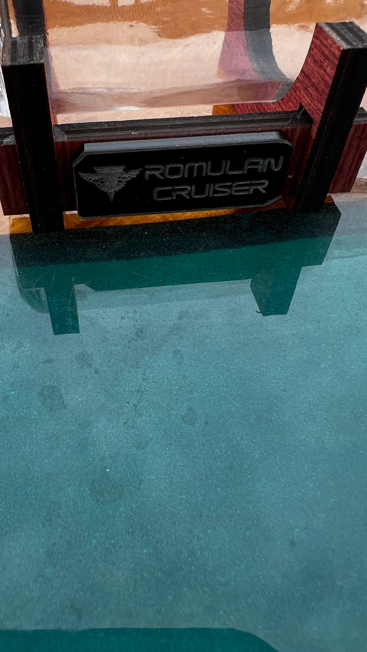 Star Trek Romulan Cruiser Cloaked in a Shot Bottle