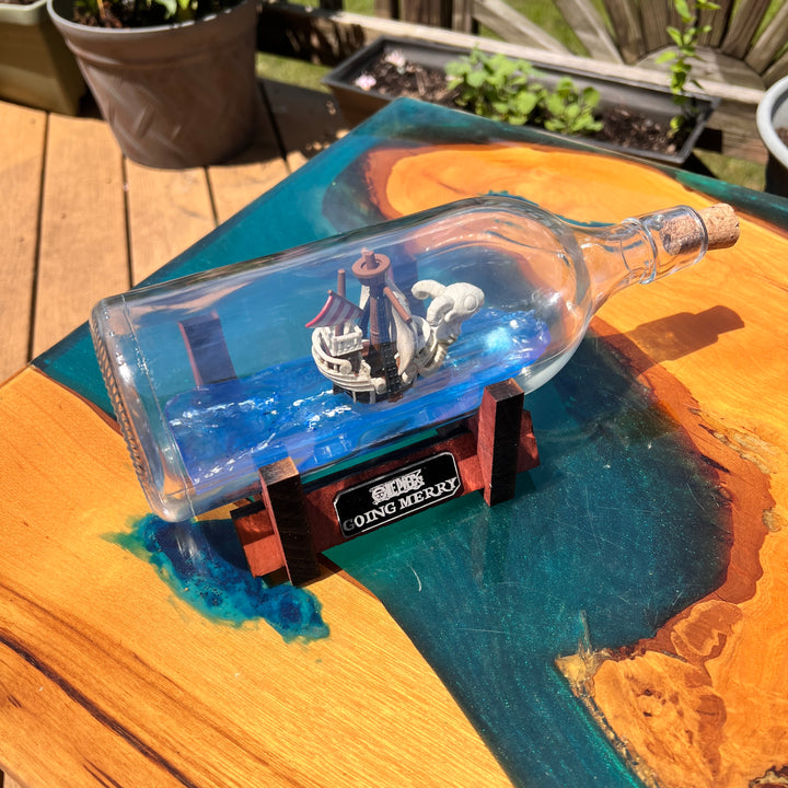 One Piece Going Merry Starship in a Bottle