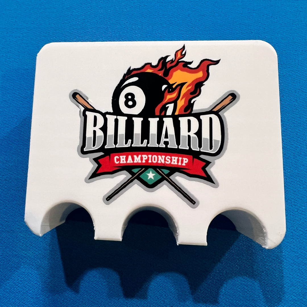 Support de queue de billard imprimé en 3D personnalisé avec vos photos, graphiques ou texte