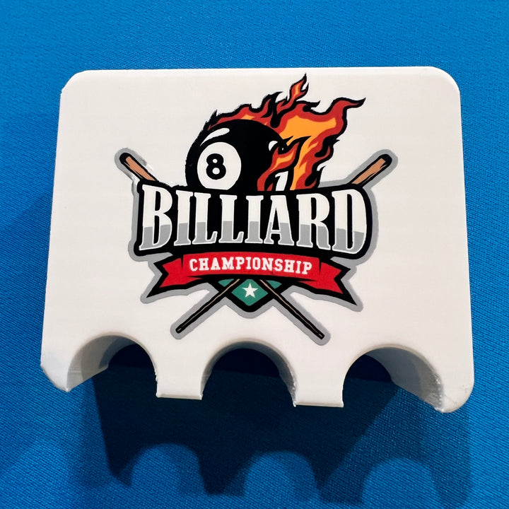 Support de queue de billard imprimé en 3D personnalisé avec vos photos, graphiques ou texte