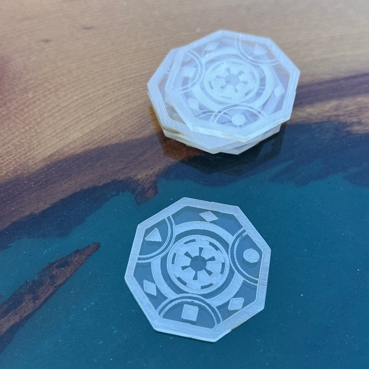 Custom Logo Sabacc Acrylic Credit Chips x14