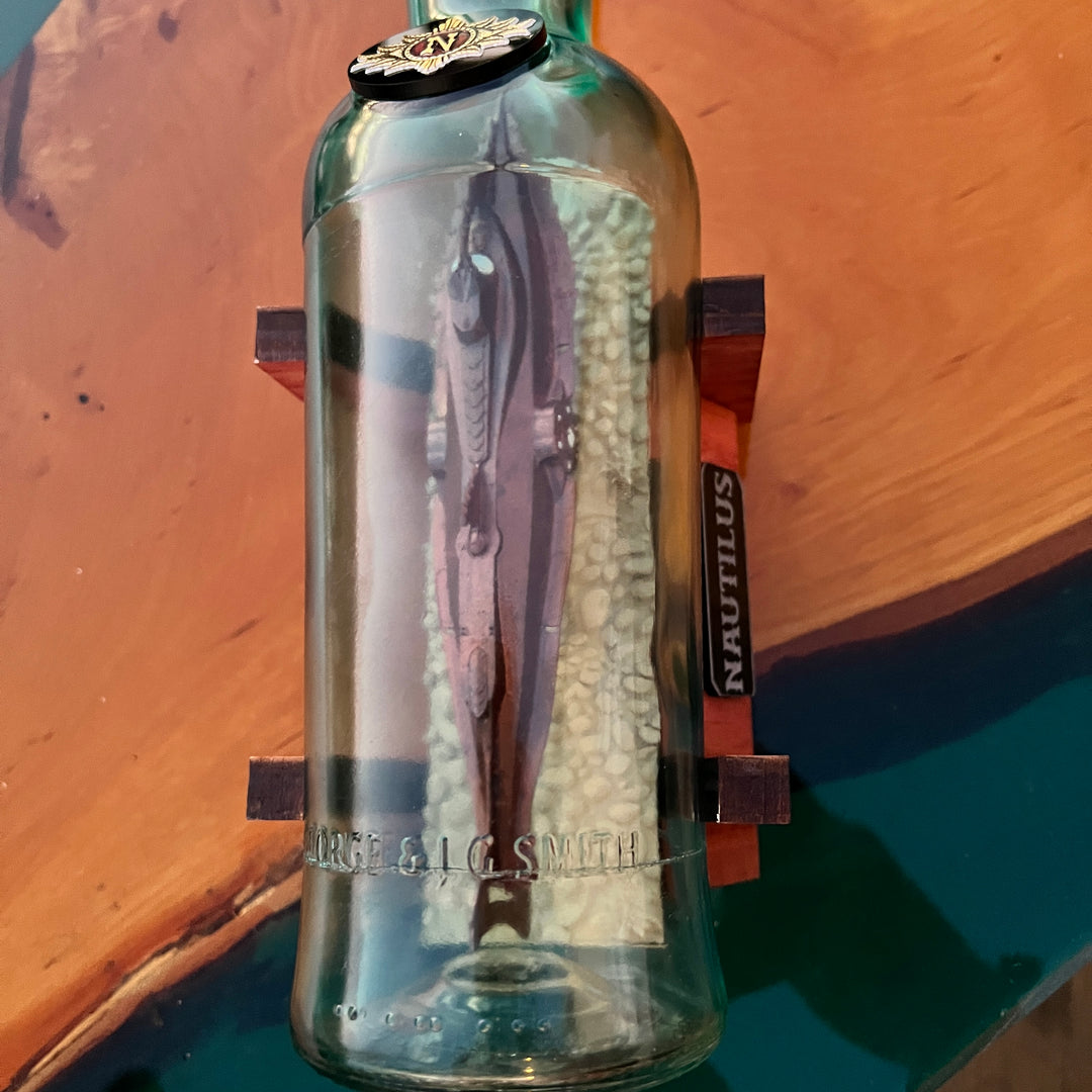 The Nautilus from 20,000 Leagues Under the Sea in a Wine Bottle
