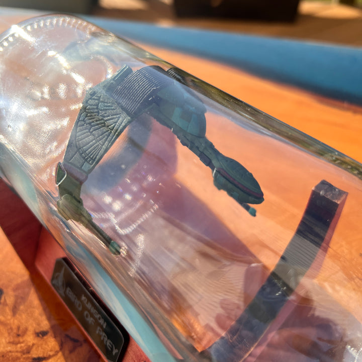 Star Trek Klingon Bird of Prey in a Bottle