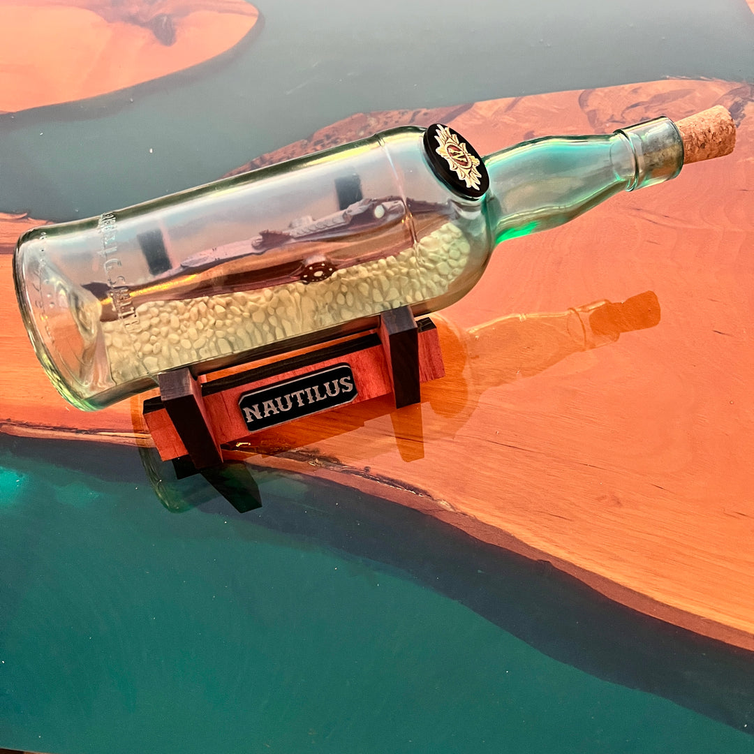 The Nautilus from 20,000 Leagues Under the Sea in a Wine Bottle