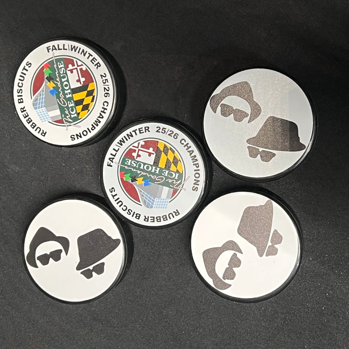 Palets de hockey de couleur personnalisée avec votre logo, photo, texte ou graphiques