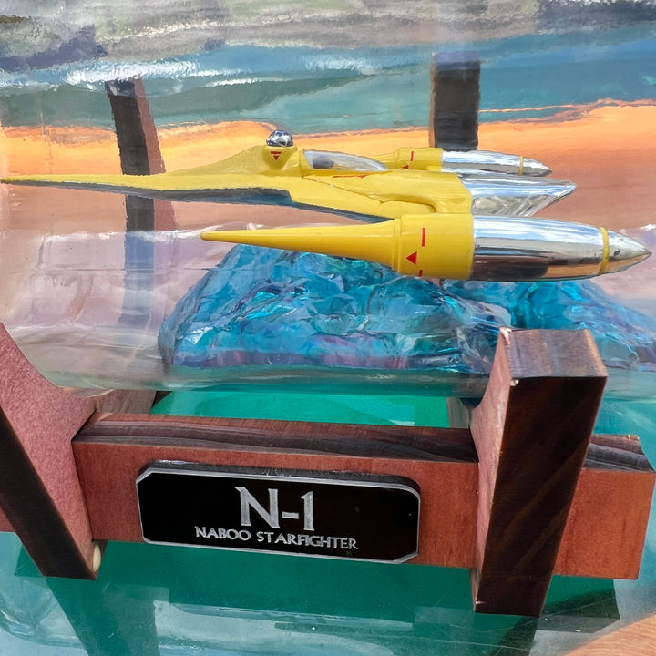 Naboo N-1 Starfighter Starship in a Wine Bottle