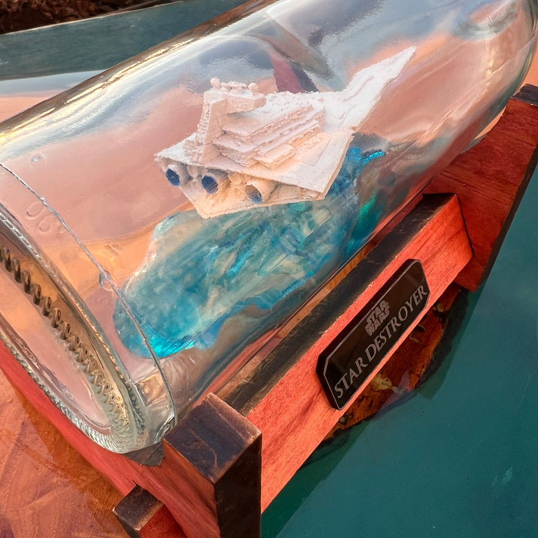 Star Wars Imperial Star Destroyer in a Wine Bottle
