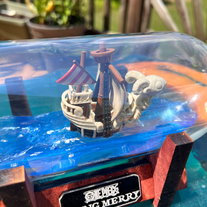 One Piece Going Merry Starship in a Bottle