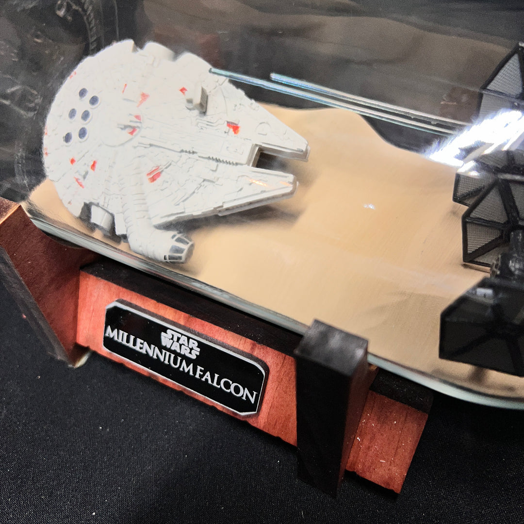 Star Wars Millennium Falcon vs First Order Tie Fighters Wine Bottle