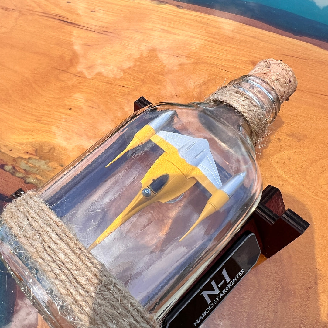 Naboo N-1 Starfighter Starship in a Bottle