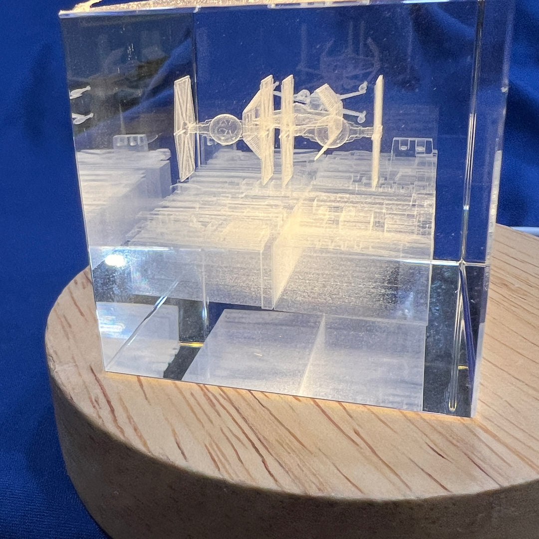 Vaisseau spatial Cryo lumineux Course de la tranchée de l'Étoile de la Mort Star Wars