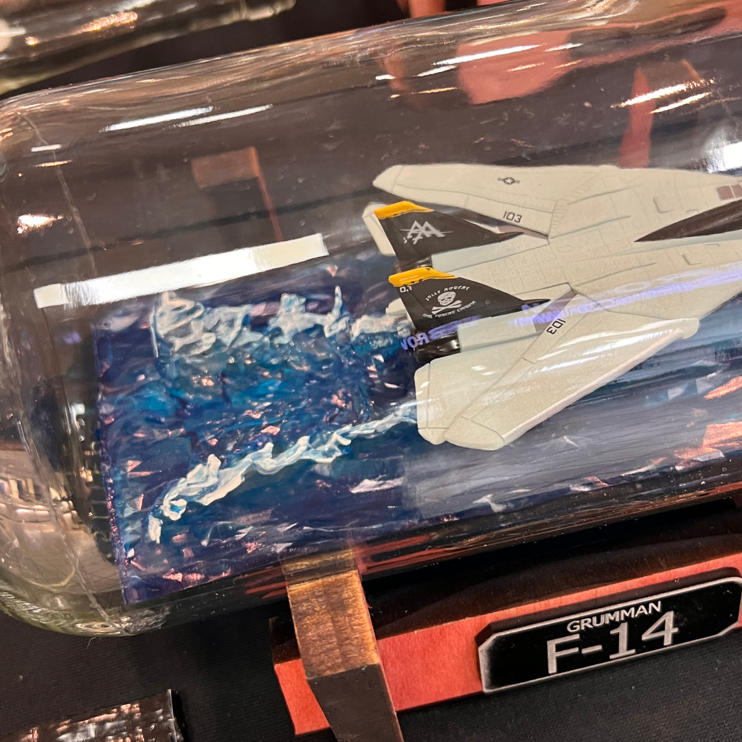 Jolly Roger’s F-14 Tomcat Over Water in a Bottle