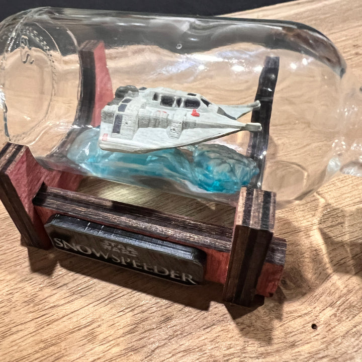Star Wars Snowspeeder Starship in a Shot Bottle