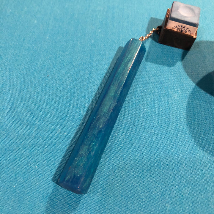 Pool Claw Resin Blue and Green With Matching Chalk Holder Billiards