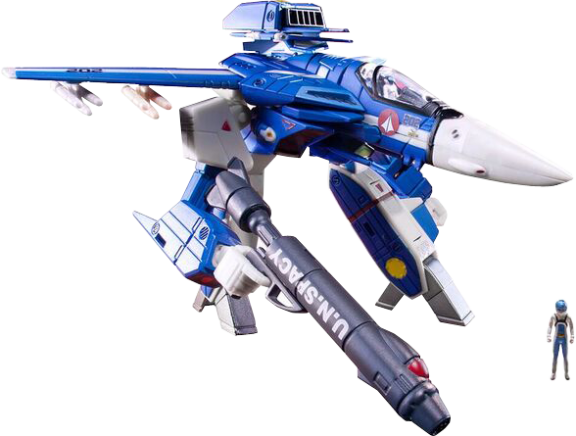 Robotech Macross Maxmillian Veritech in Gerwalk Mode in a Bottle